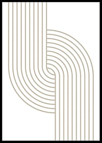 Abstract lines in beige forming curved shapes on white background-6