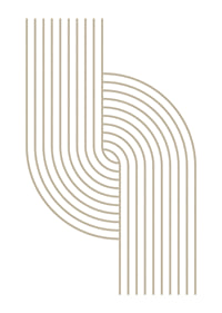 Abstract lines in beige forming curved shapes on white background-1