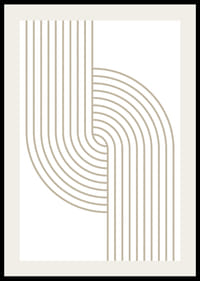 Abstraktit beigenväriset viivat, jotka muodostavat kaarevia muotoja valkoisella taustalla-2