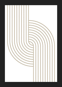 Abstract lines in beige forming curved shapes on white background-5