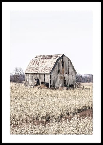 Poster Old Wooden Farm House