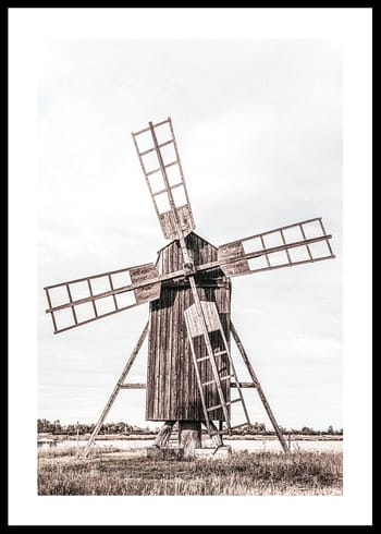 Poster Old Wooden Wind Mill