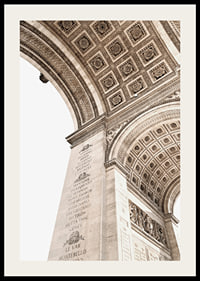 Photograph of the inner vault of the Arc de Triomphe in beige tones-2