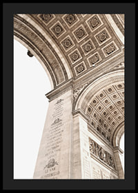Photograph of the inner vault of the Arc de Triomphe in beige tones-4