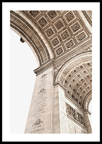 Photograph of the inner vault of the Arc de Triomphe in beige tones-0
