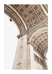 Photograph of the inner vault of the Arc de Triomphe in beige tones-1