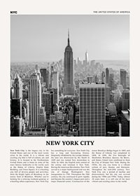 Svartvit vy över Manhattans skyline med Empire State Building-1