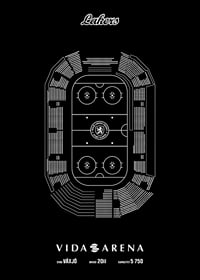 Växjö Lakers Vida Arena Skiss Svart-2