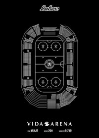 Växjö Lakers Vida Arena Skiss Svart-3