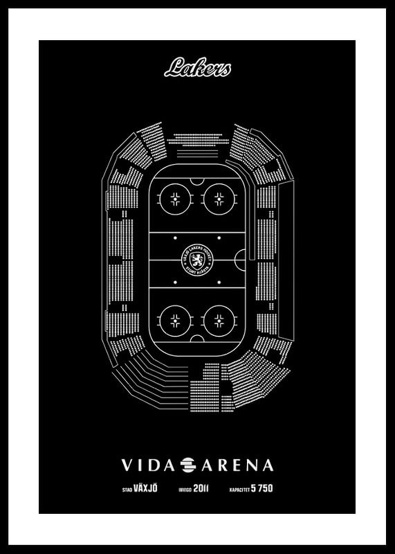 Växjö Lakers Vida Arena Skiss Svart-12