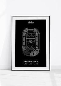 Växjö Lakers Vida Arena Skiss Svart-4