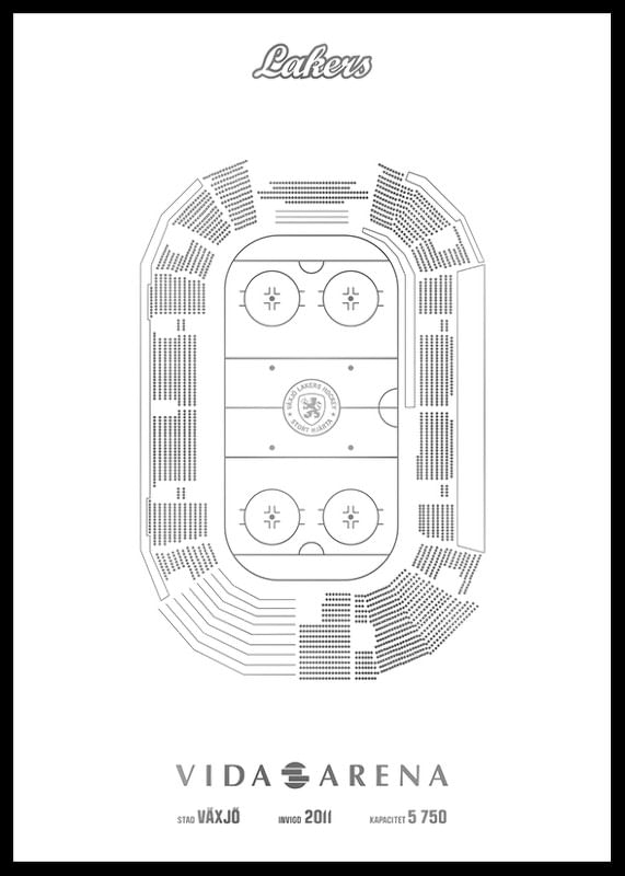 Växjö Lakers Vida Arena Skiss Vit-12
