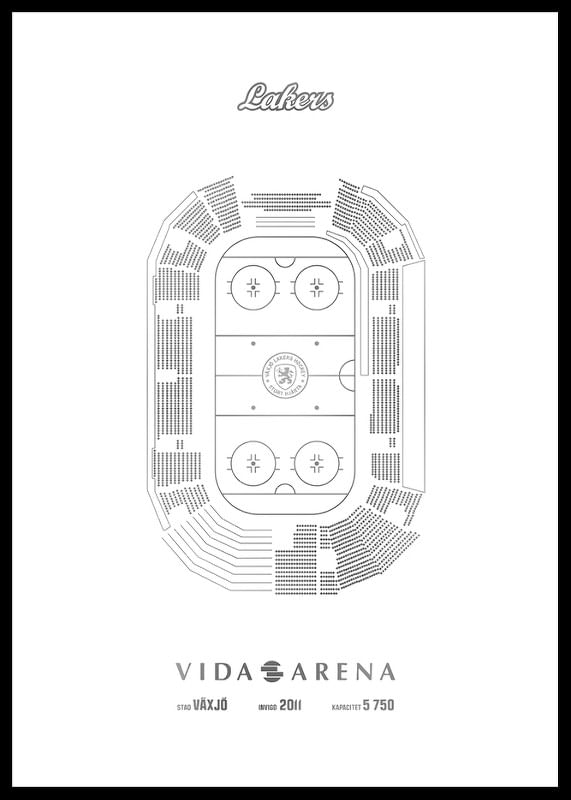 Växjö Lakers Vida Arena Skiss Vit-12