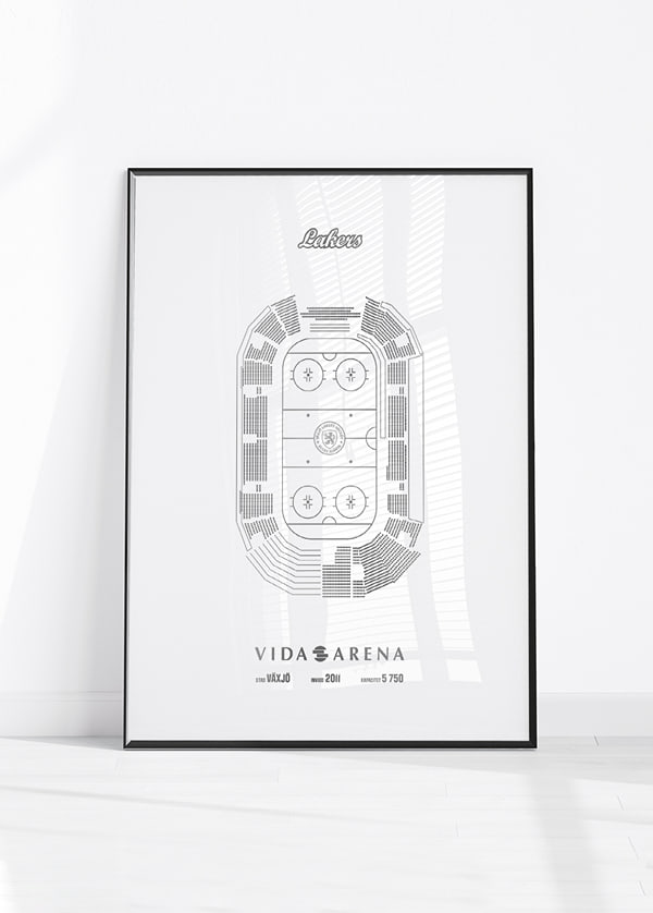 Poster Vida Arena Skiss Vit crossfade
