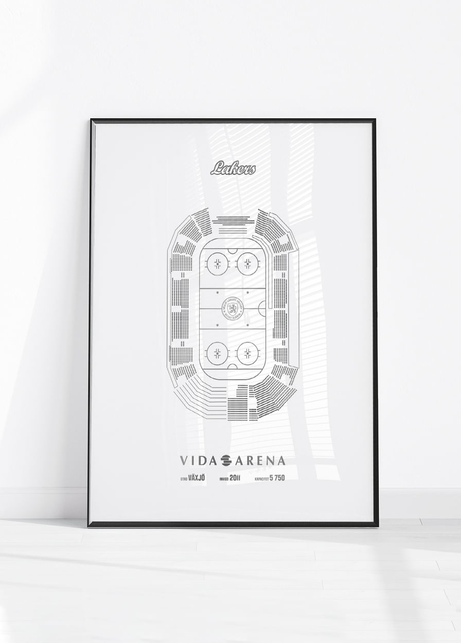 Växjö Lakers Vida Arena Skiss Vit-12