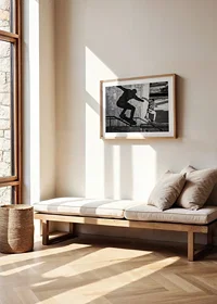 Black and white photo of skateboarder climbing railing outdoors-8