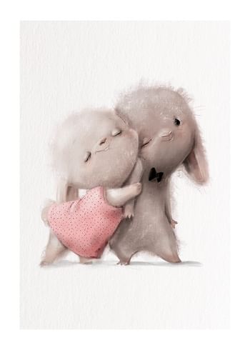 Affiche Bunny Sibling Hug