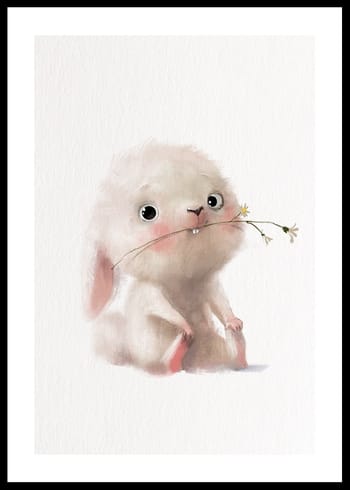 Poster Bunny And Flower