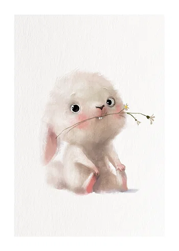 Poster Bunny And Flower