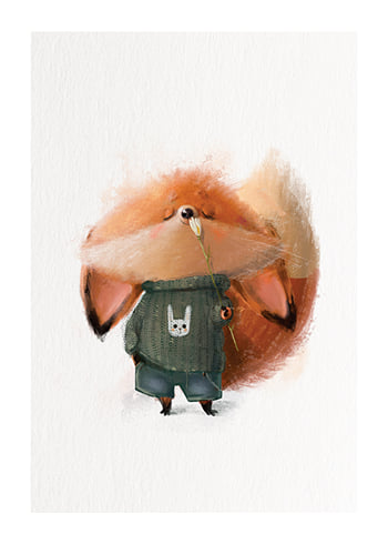 Poster Fox And Flower