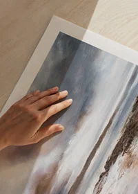 Abstrakt landskap med kustlinje i mjuka blå och bruna toner-9