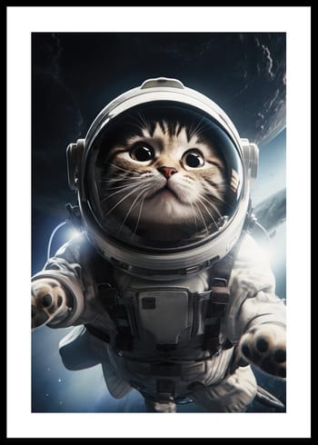 Poster Astronaut Cat In Space