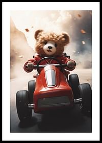 Teddy In Sports Toy Car-0