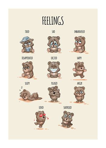Plakat Teddy Bear Feelings