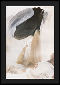 Coups de pinceau abstraits en marron, bleu-gris et noir sur fond clair-4