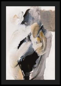 Abstract brush strokes in black, beige and gray against light background-4