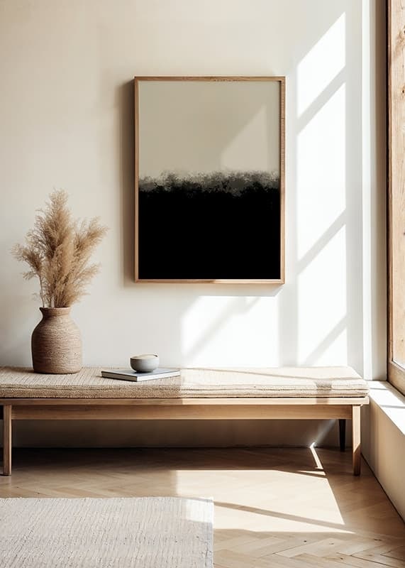 Abstract fields in beige and black with soft transitions-12
