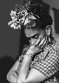 Frida Kahlo B&W-7