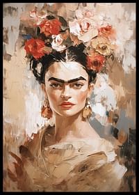 Frida Kahlo Abstract Portrait-2