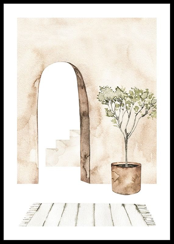 Watercolor Courtyard-12
