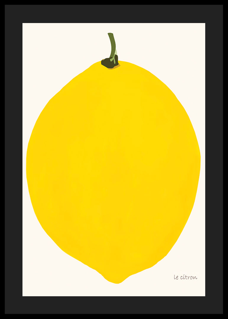 Graphic illustration of a yellow lemon against a light background-12