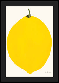 Graphic illustration of a yellow lemon against a light background-4