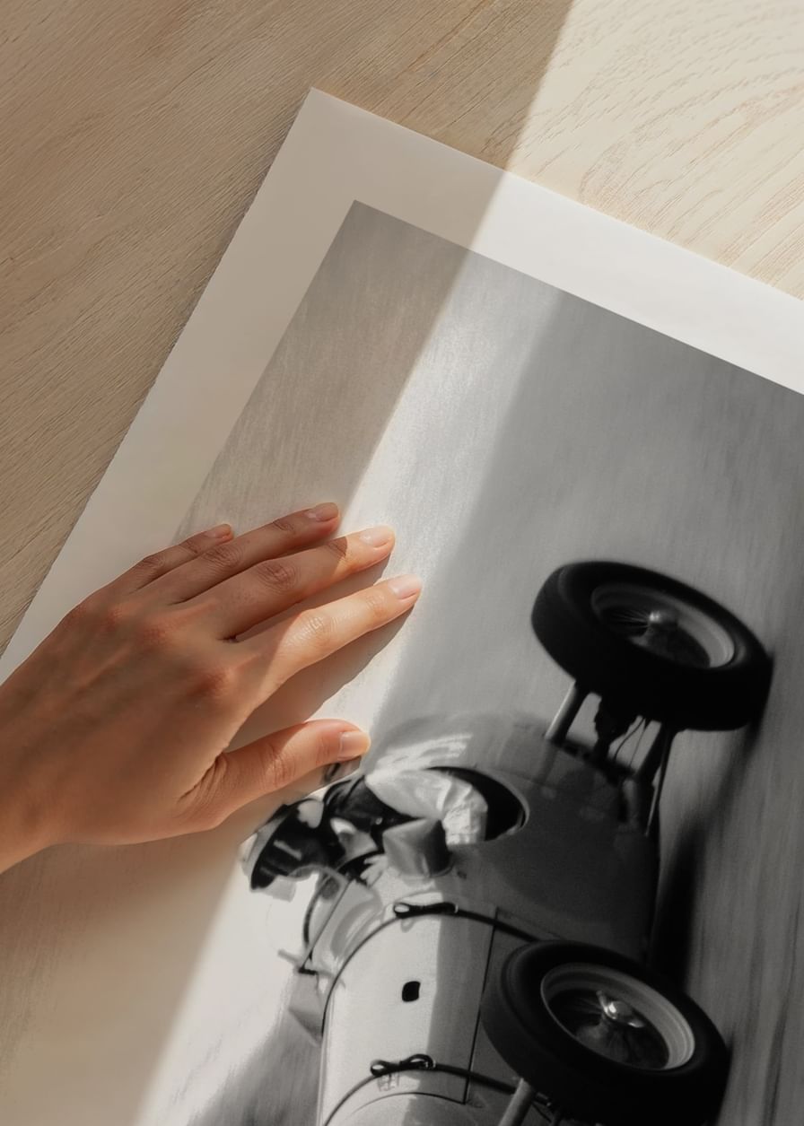 Classic Race Car Plakat | Sort-hvid | Gallerix-home.dk