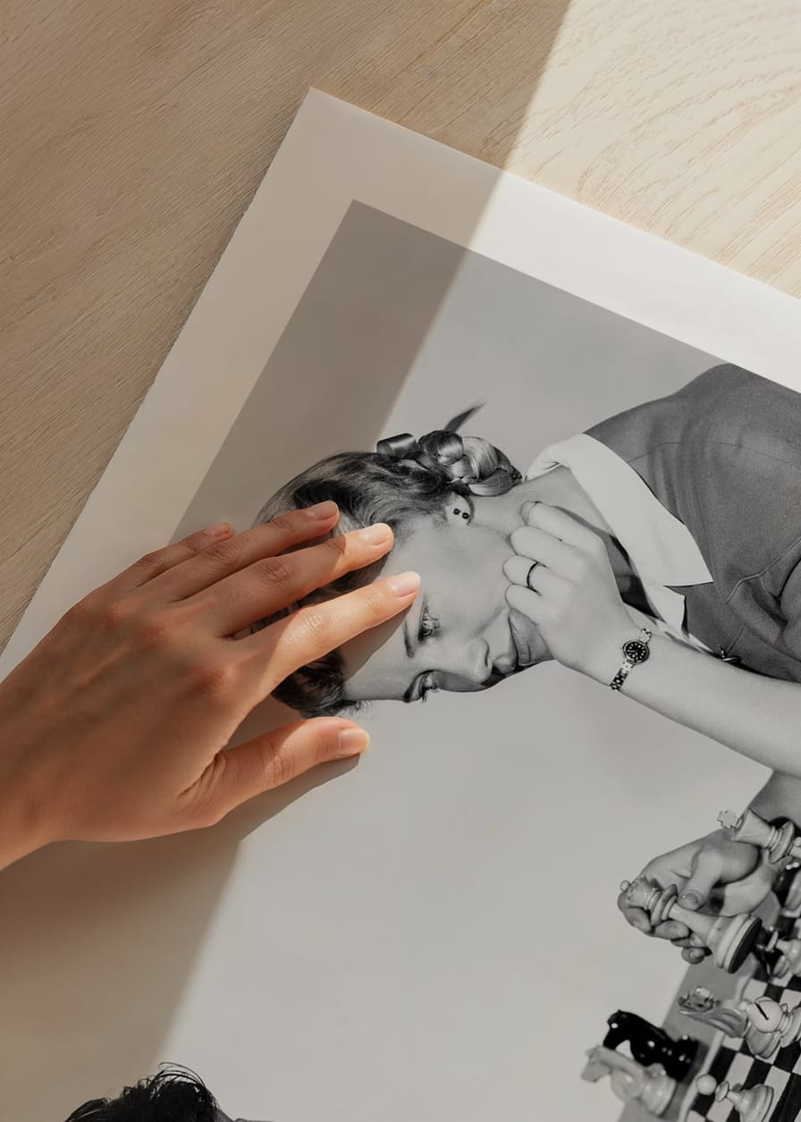 Chess Players Plakat | Sort-hvid | Gallerix-home.dk