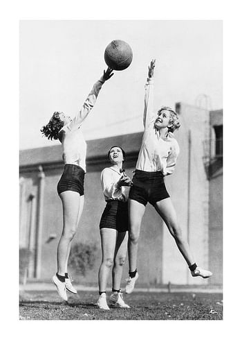 Poster Women Playing Basketball