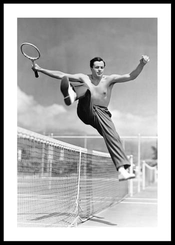 Poster Jumping Over Net