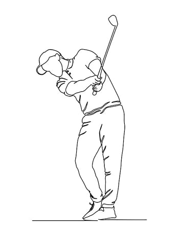 Poster Golf Line Art No3
