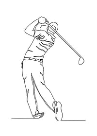 Golf Line Art No1-1