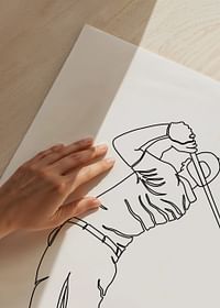 Golf Line Art No1-3