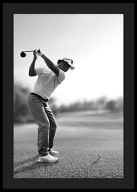 Svart og hvit golfspiller i kø med driver på fairway-4