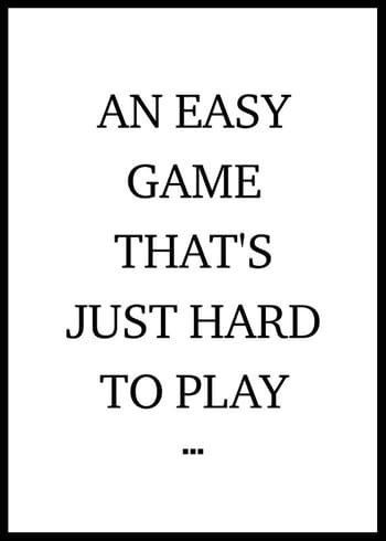 Poster An Easy Game