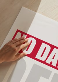 Graphic text with NO DAYS in red and OFF in light gray-3