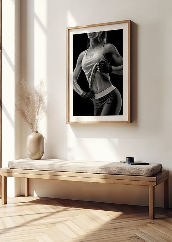 Fitness Training No2 Plakat | Sort-hvid | Gallerix-home.dk