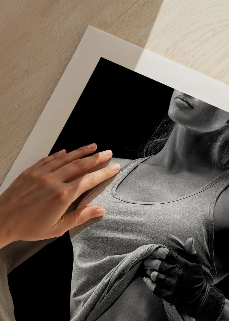 Fitness Training No2 Plakat | Sort-hvid | Gallerix-home.dk