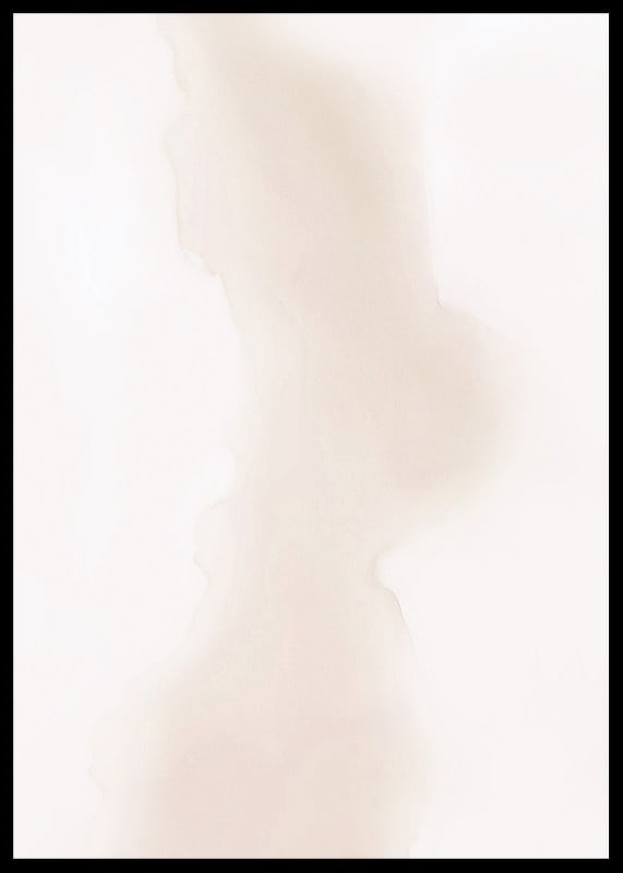Abstract watercolor in beige and light brown tones on white-12
