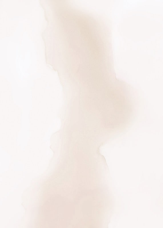 Abstract watercolor in beige and light brown tones on white-12